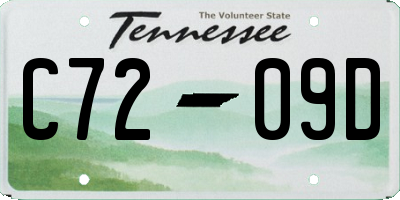 TN license plate C7209D