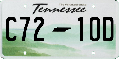 TN license plate C7210D