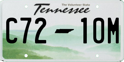 TN license plate C7210M