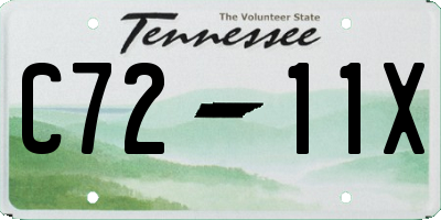 TN license plate C7211X