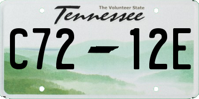 TN license plate C7212E