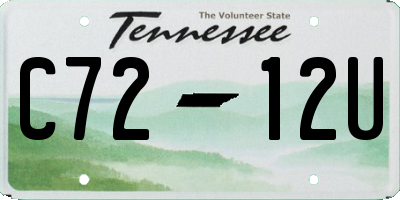 TN license plate C7212U
