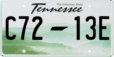 TN license plate C7213E