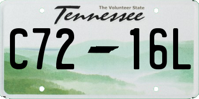 TN license plate C7216L