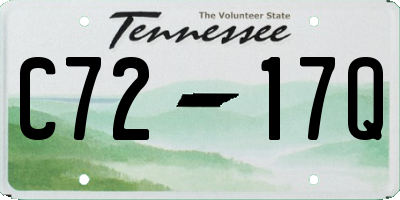 TN license plate C7217Q