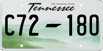 TN license plate C7218O