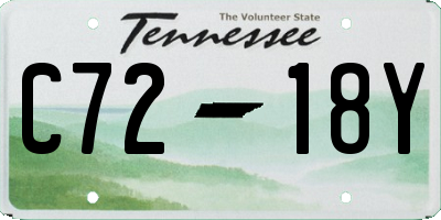 TN license plate C7218Y