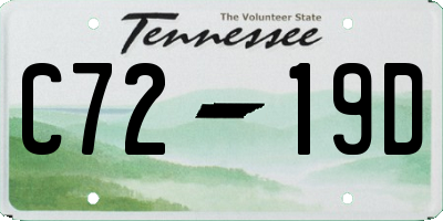 TN license plate C7219D