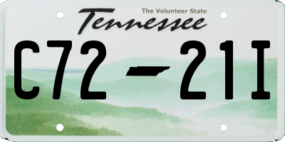 TN license plate C7221I