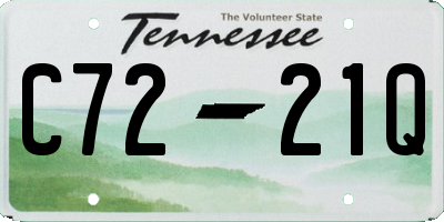 TN license plate C7221Q