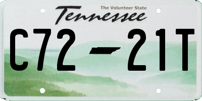 TN license plate C7221T