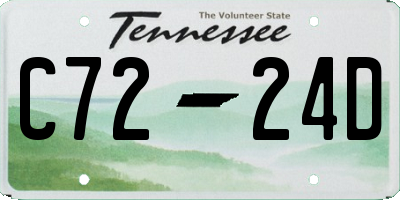TN license plate C7224D