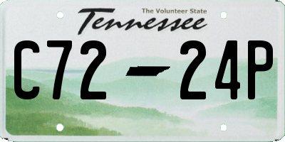 TN license plate C7224P