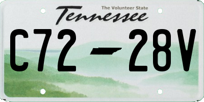 TN license plate C7228V