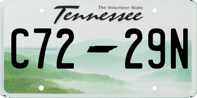 TN license plate C7229N