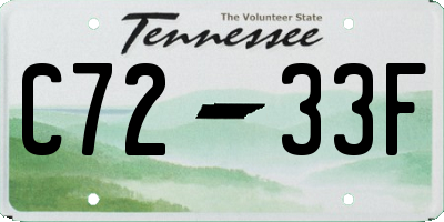 TN license plate C7233F
