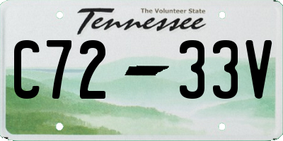 TN license plate C7233V