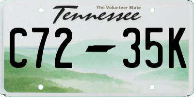 TN license plate C7235K