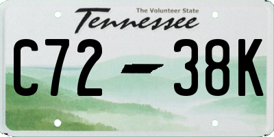 TN license plate C7238K