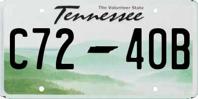 TN license plate C7240B