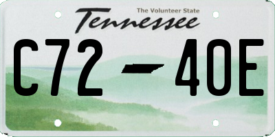 TN license plate C7240E