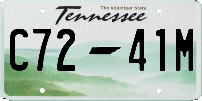 TN license plate C7241M