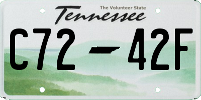 TN license plate C7242F