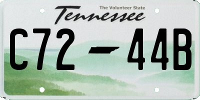 TN license plate C7244B