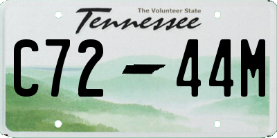 TN license plate C7244M