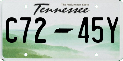TN license plate C7245Y