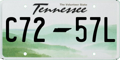 TN license plate C7257L