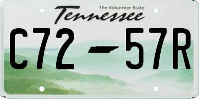 TN license plate C7257R