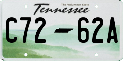 TN license plate C7262A