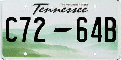 TN license plate C7264B