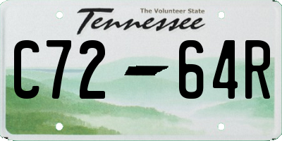 TN license plate C7264R