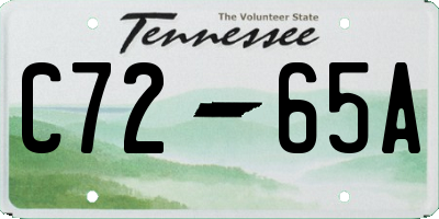TN license plate C7265A