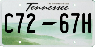 TN license plate C7267H