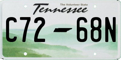TN license plate C7268N
