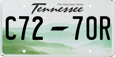 TN license plate C7270R