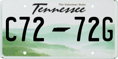 TN license plate C7272G