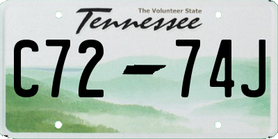 TN license plate C7274J