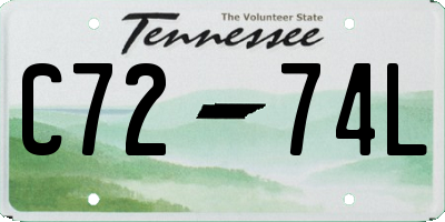 TN license plate C7274L