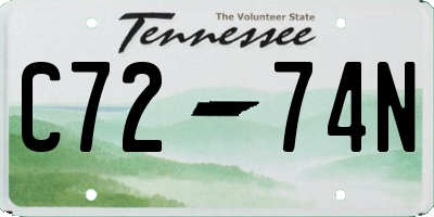 TN license plate C7274N