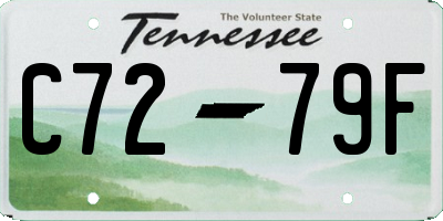 TN license plate C7279F