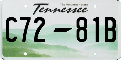 TN license plate C7281B