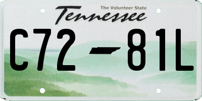 TN license plate C7281L