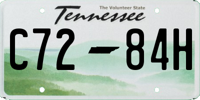 TN license plate C7284H