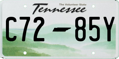 TN license plate C7285Y