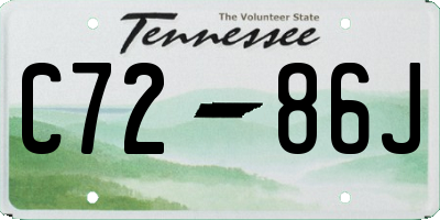 TN license plate C7286J