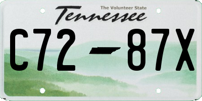 TN license plate C7287X